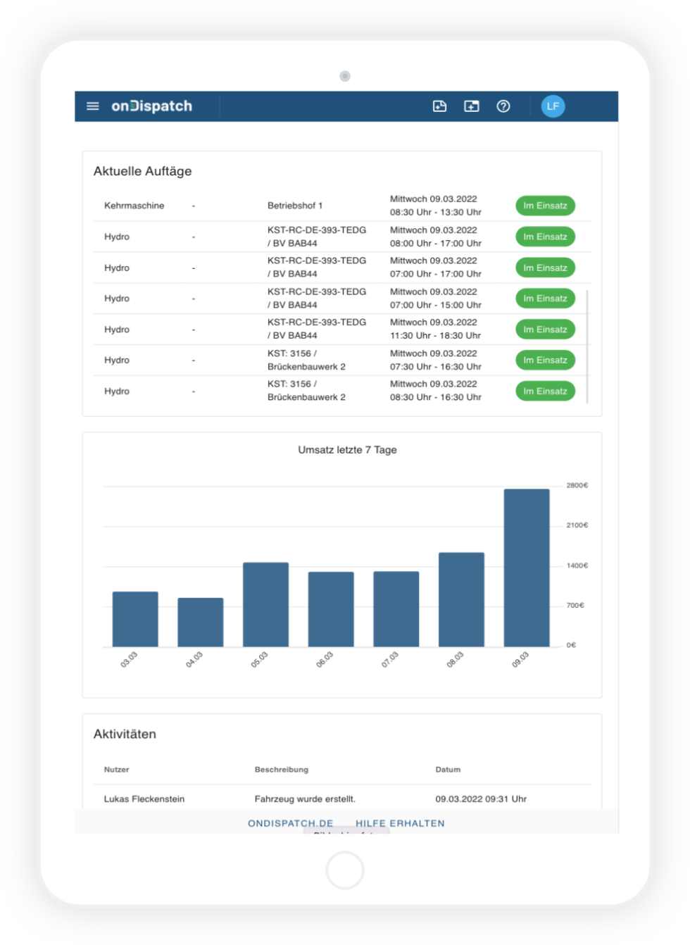 OnDispatch - Dispositionssoftware Und Digitales Büro