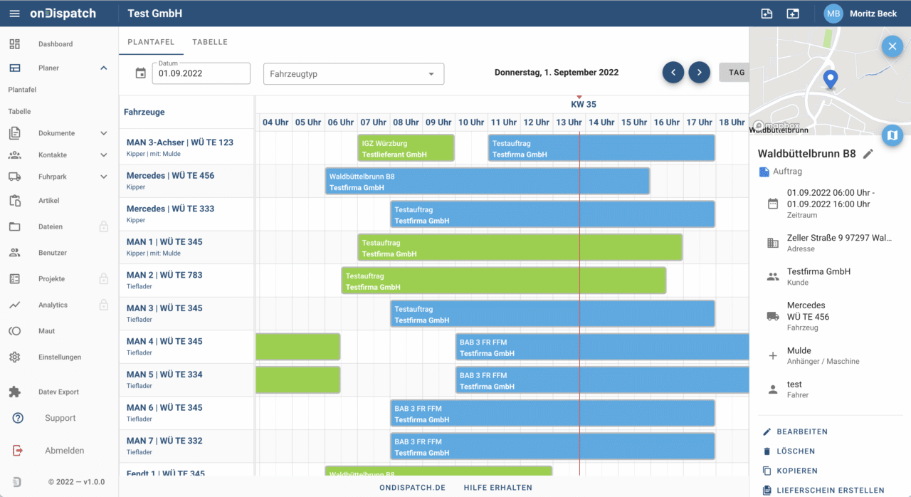 Dispositionsprogramm mit Fahrer App kostenlos